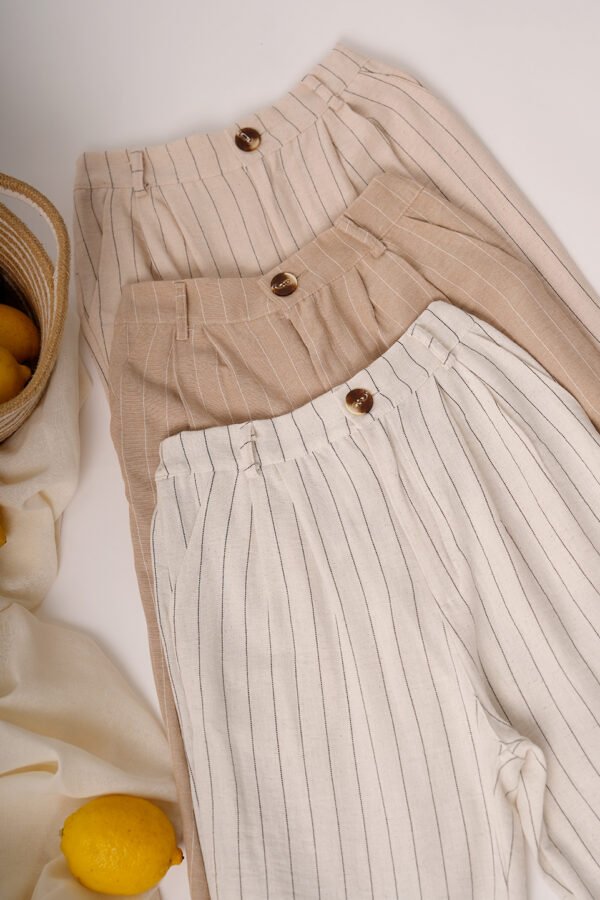 Pantalon lino rayado "DOYA"