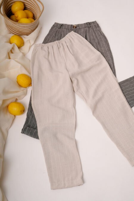 Pantalon lino rayado "DOYA" - Imagen 2
