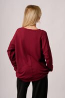 Maxibuzo rustico frizado cuello redondo "1701"