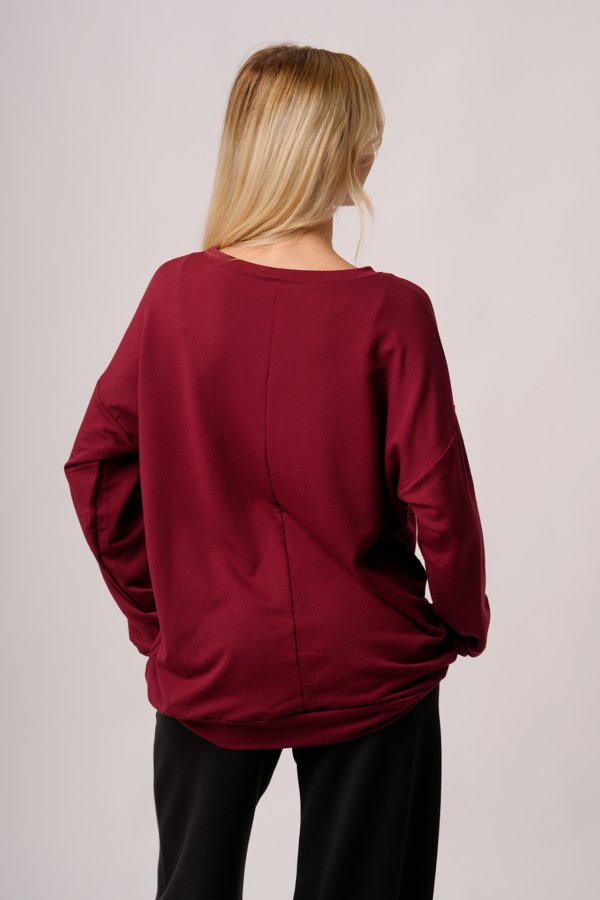 Maxibuzo rustico frizado cuello redondo "1701"