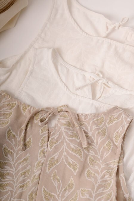 Solero para atar atras cey broderie puffing "ADELA" - Imagen 4