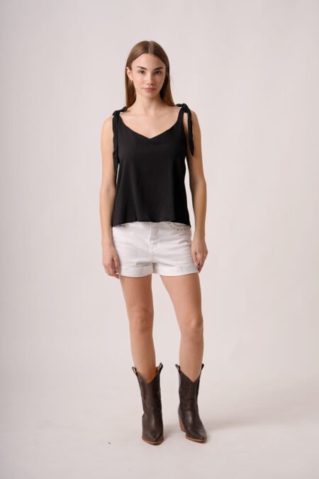 Musculosa lino para atar "BEGONIA" - Imagen 5