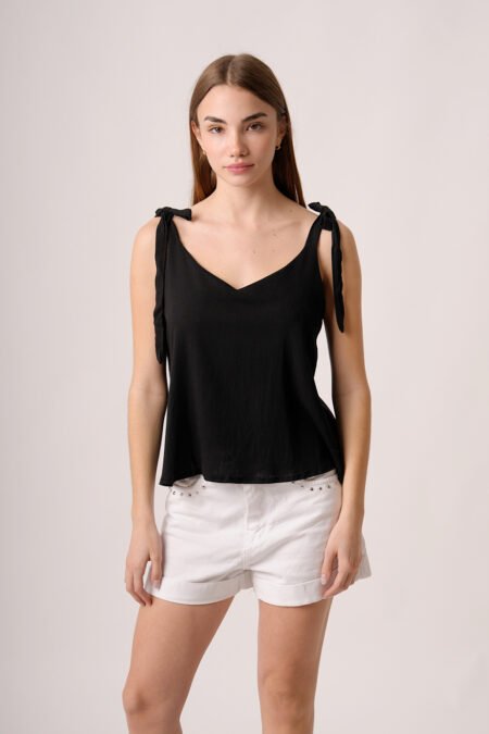 Musculosa lino para atar "BEGONIA"