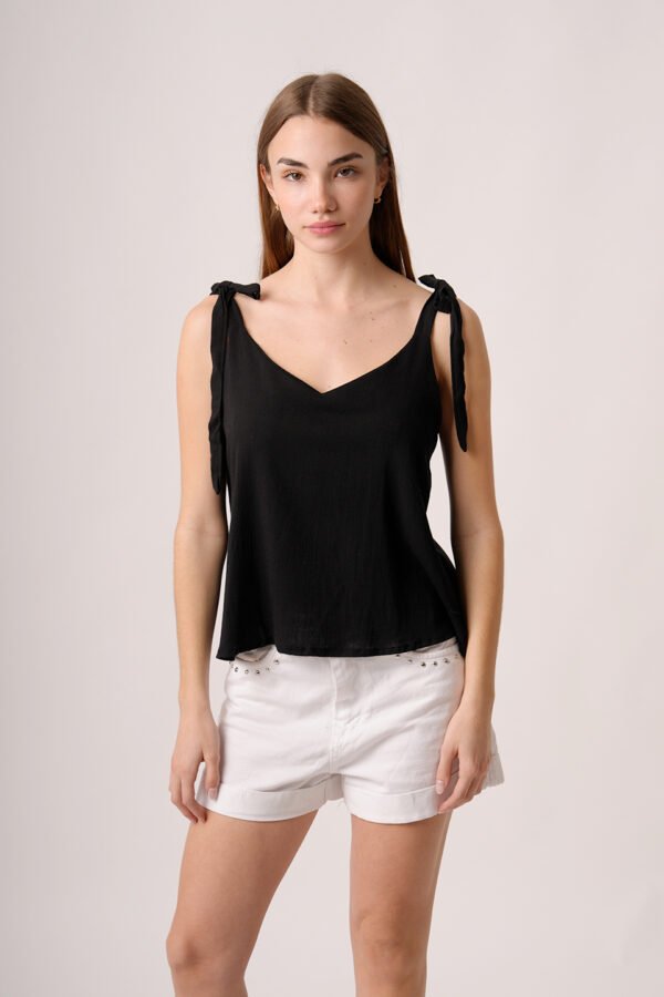 Musculosa lino para atar "BEGONIA"