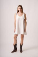 Solero para atar tela lino twill broderie "MARKY"