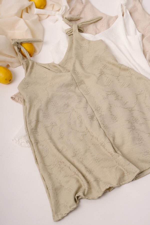 Solero para atar tela lino twill broderie "BANFI"