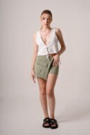 Skort gabardina elastizada cargo "ANUSH"
