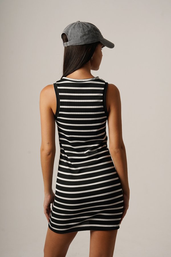 Vestido corto merlina raya gruesa "BACARI"