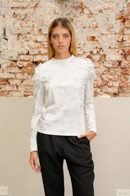 Buzo manga princesa morley lurex vintage "BEIRO"
