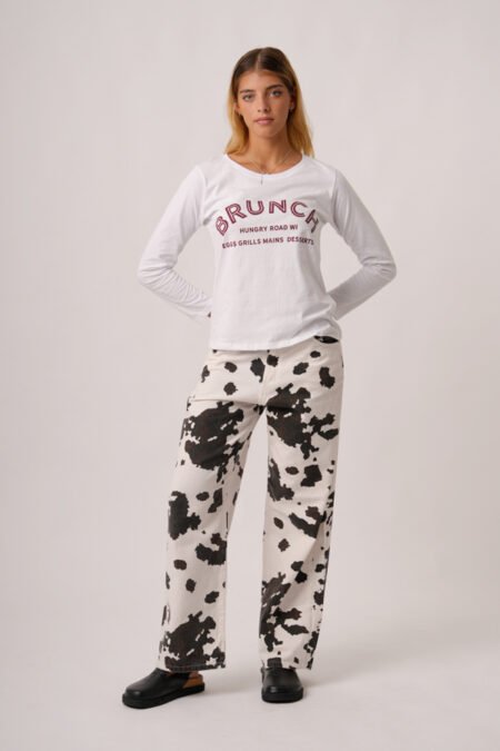 Remera manga larga jersey peinado "BRUNCH" - Imagen 3