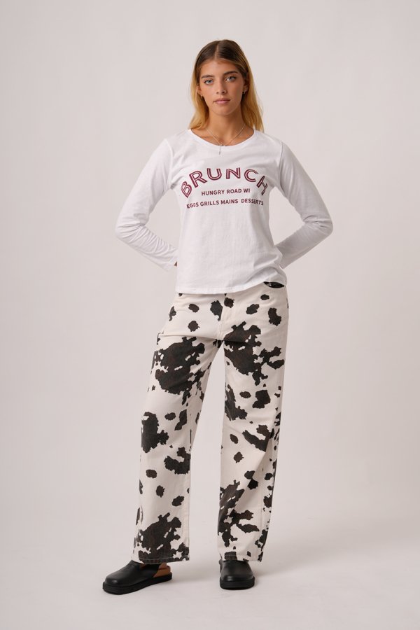 Remera manga larga jersey peinado "BRUNCH"