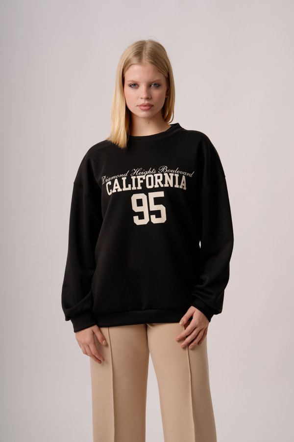 Maxibuzo scuba cuello redondo "CALIFORNIA 95"