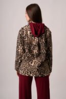 Saco mediano paño animal print "CLARY"
