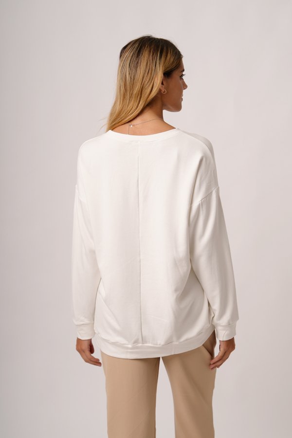 Maxibuzo rustico frizado cuello redondo "CLUB"