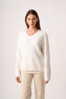 Sweater con lentejuelas delantero cuello v "DIANA"