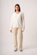 Sweater con lentejuelas delantero cuello v "DIANA"
