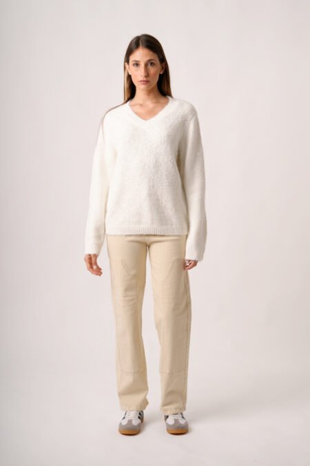 Sweater con lentejuelas delantero cuello v "DIANA" - Imagen 3