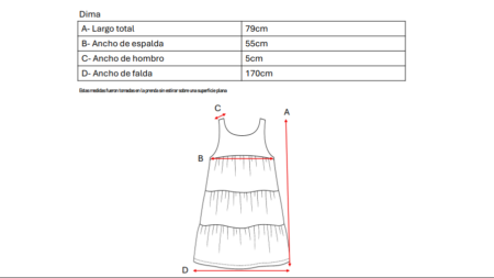 Solero lino camisero 3 volados para atar atras "DIMA" - Imagen 5