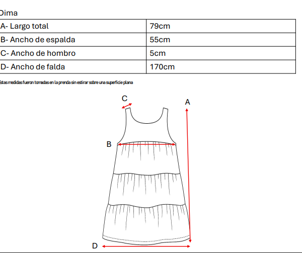 Solero lino camisero 3 volados para atar atras "DIMA"
