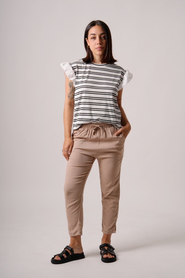 Musculosa merlina raya doble mangas poplin "DOTA"
