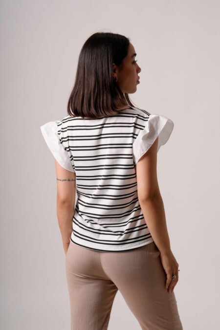 Musculosa merlina raya doble mangas poplin "DOTA" - Imagen 3