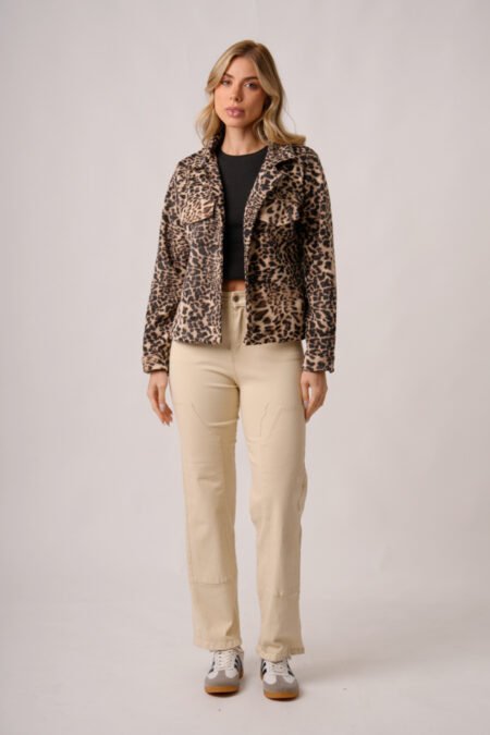 Saco corto paño animal print "DROP" - Imagen 3