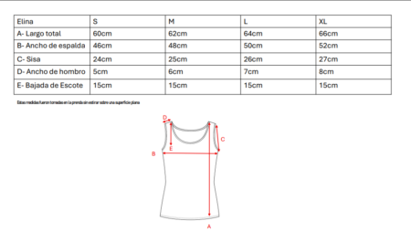 Musculosa broderie punto tela flor grande "ELINA" - Imagen 6
