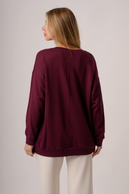 Maxibuzo rustico frizado cuello redondo "ESSENTIELS" - Imagen 4