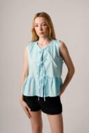 Top poplin para atar "EUGENIA"