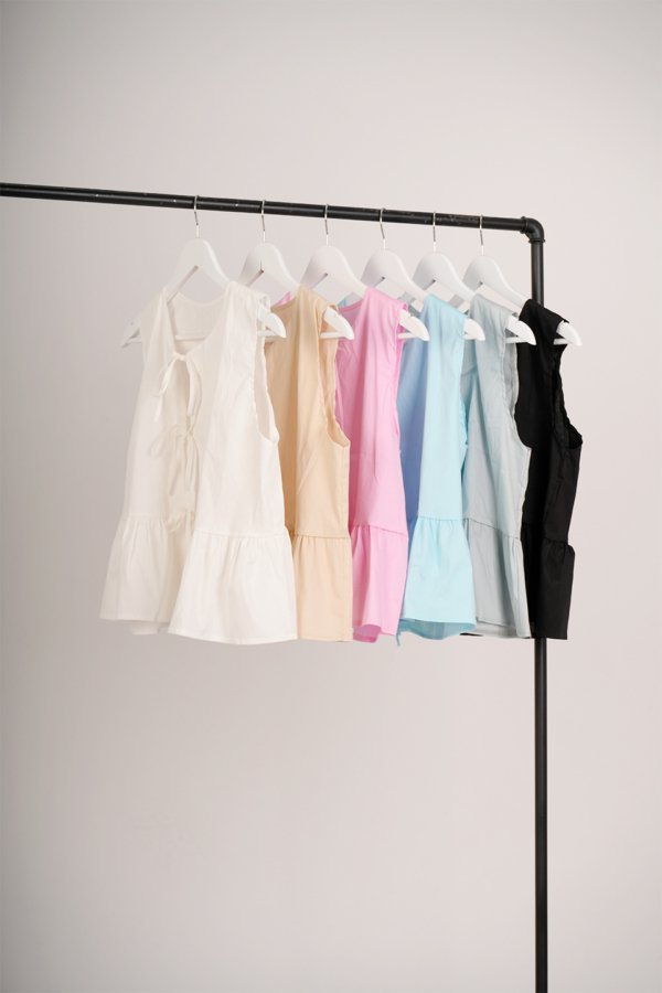 Top poplin para atar "EUGENIA"