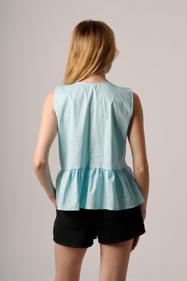 Top poplin para atar "EUGENIA"
