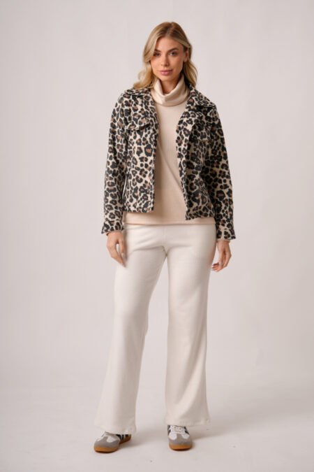 Saco corto paño animal print "FELIA" - Imagen 3