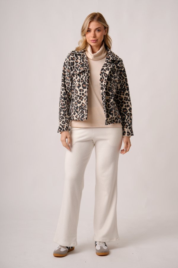 Saco corto paño animal print "FELIA"