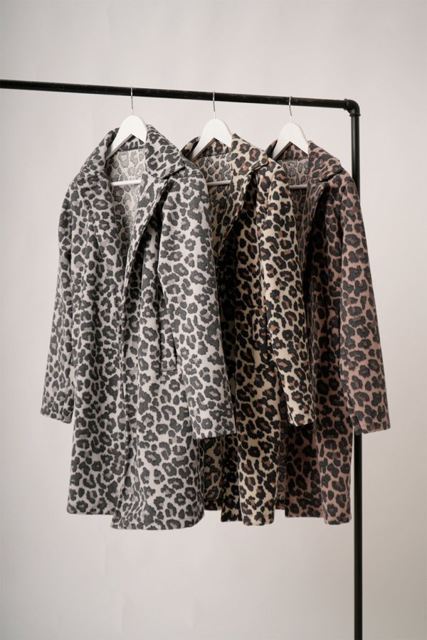 Saco largo paño animal print "FIORE"
