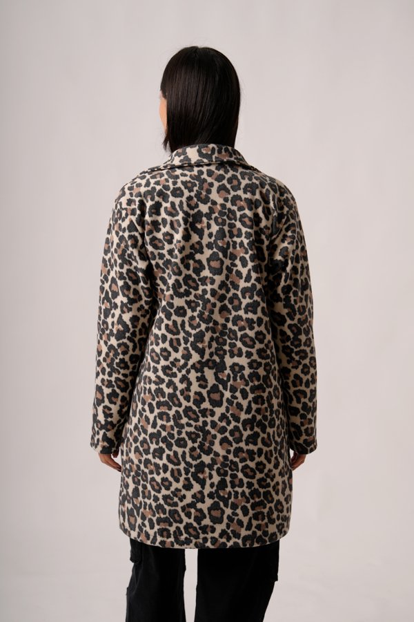 Saco largo paño animal print "FIORE"