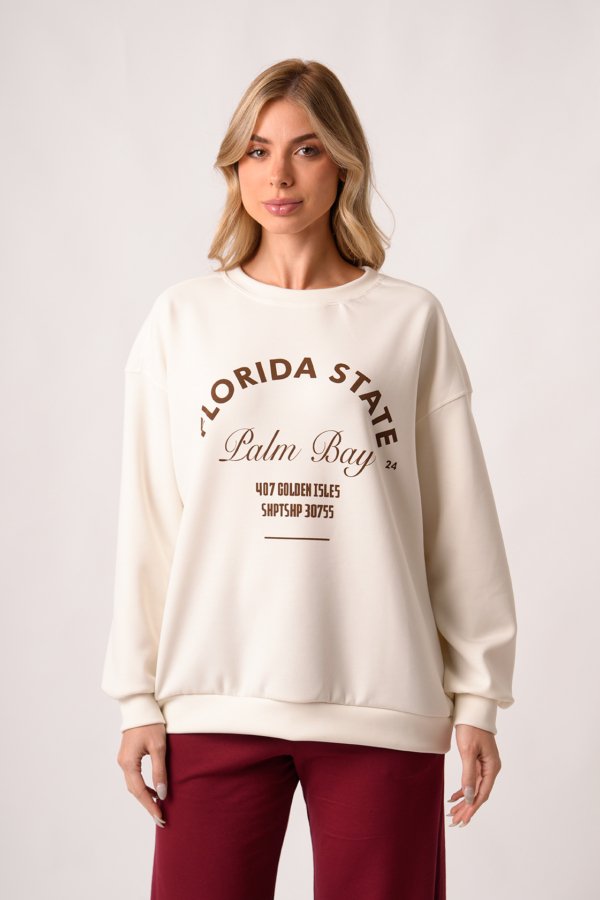 Maxibuzo scuba cuello redondo "FLORIDA STATE"
