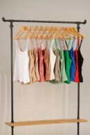 Musculosa lino tiritas volados abajo "GARDENIAL"