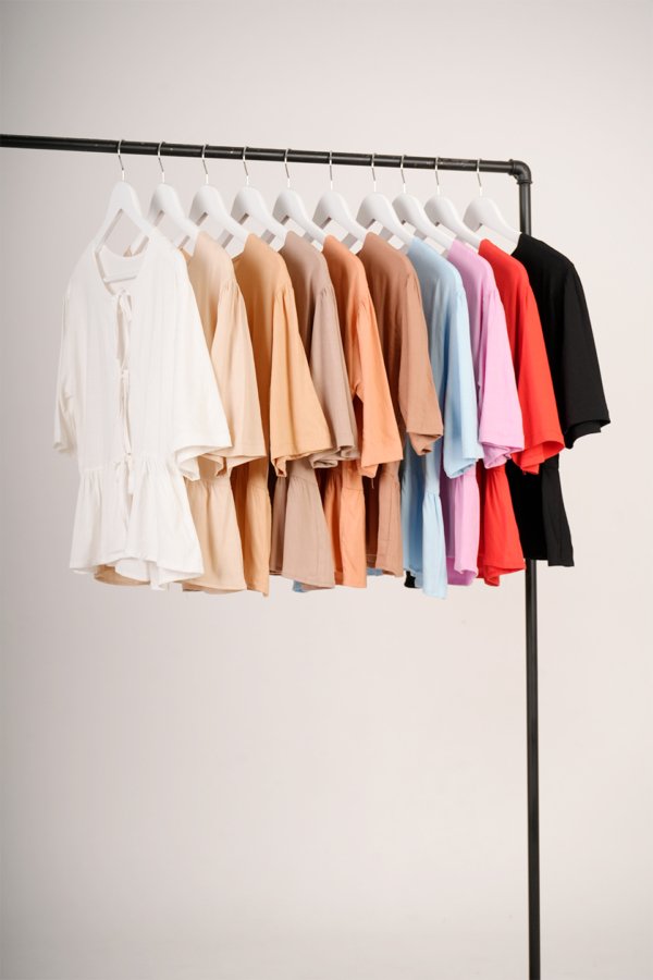 Blusa lino 3 moños "GIANA"