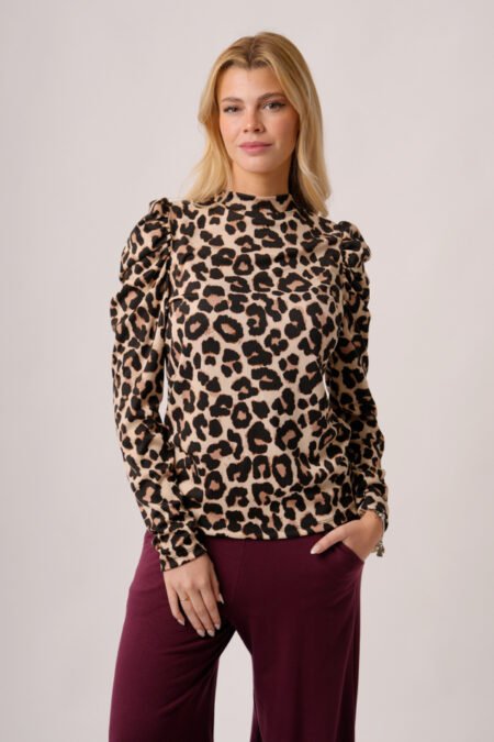 Buzo manga princesa merlina estampada animal print "GISEL"