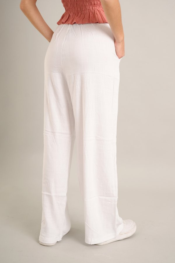 Palazzo wide leg lino "LARISA"