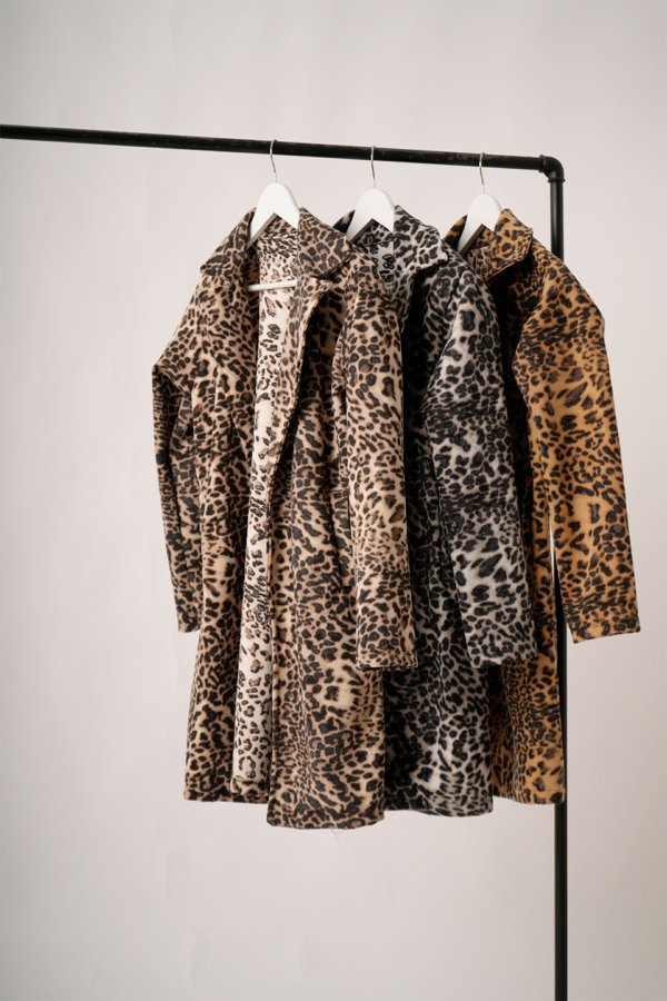 Saco largo paño animal print "MARIEL"