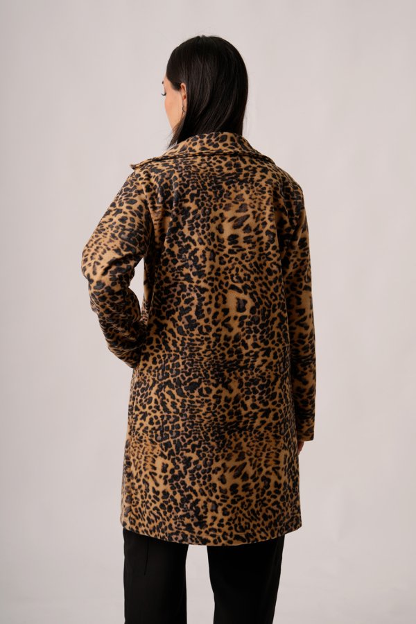Saco largo paño animal print "MARIEL"