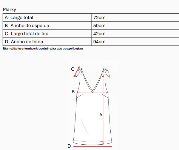 Solero para atar tela lino twill broderie "MARKY"