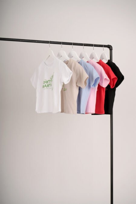 Remera corta algodon jersey peinado "MARTINI" - Imagen 2