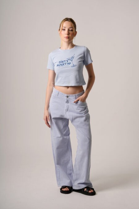 Remera corta algodon jersey peinado "MARTINI" - Imagen 3