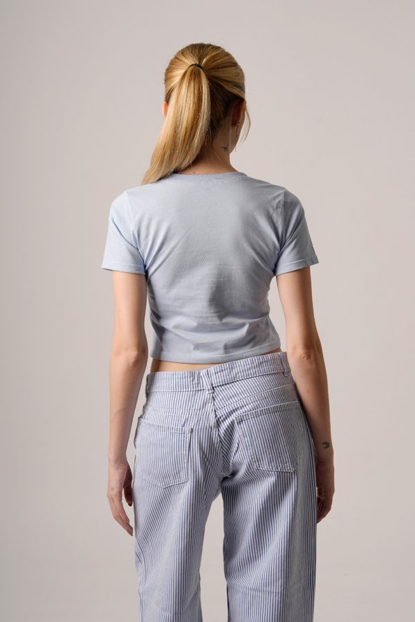 Remera corta algodon jersey peinado "MARTINI"