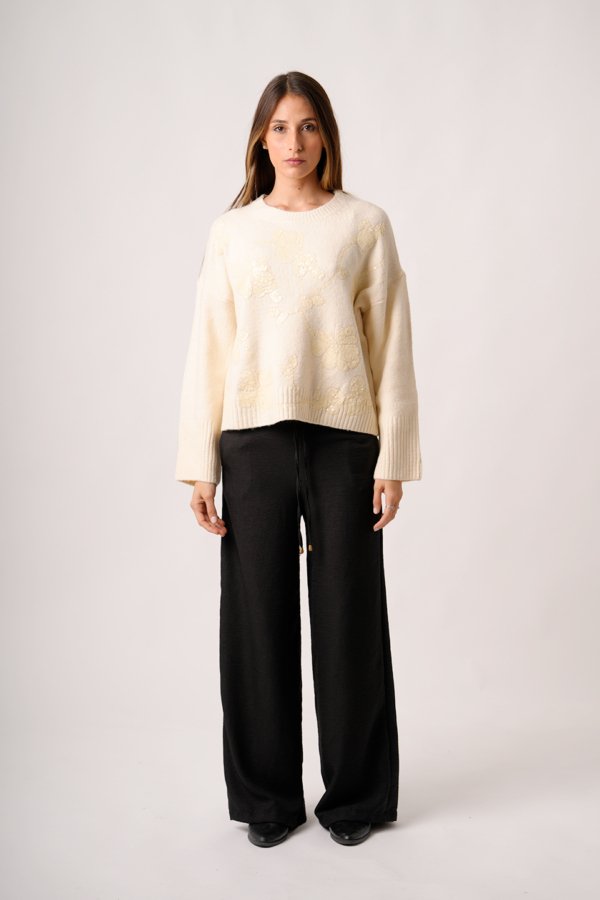 Sweater manga ancha con lentejuelas "MATILDE"