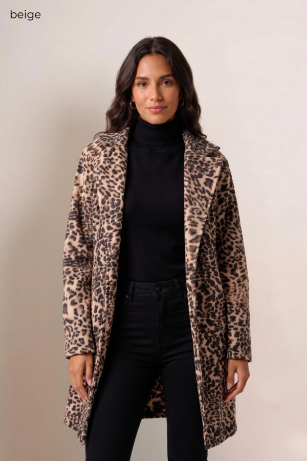 Saco largo paño animal print "MARIEL"