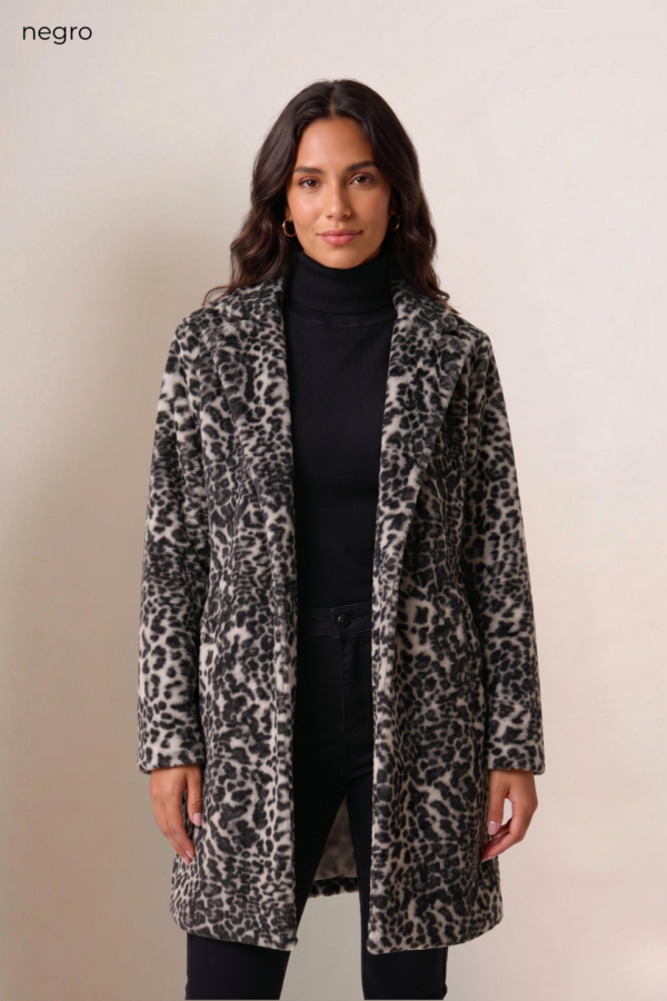Saco largo paño animal print "MARIEL"