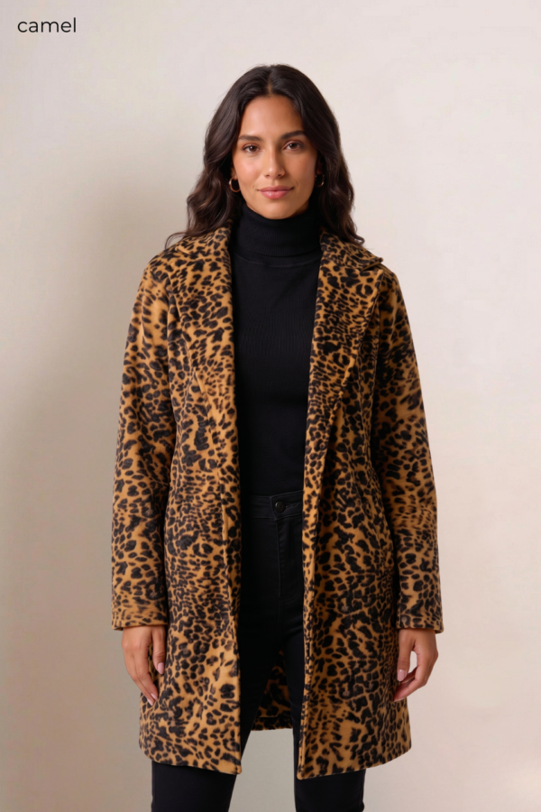 Saco largo paño animal print "MARIEL"